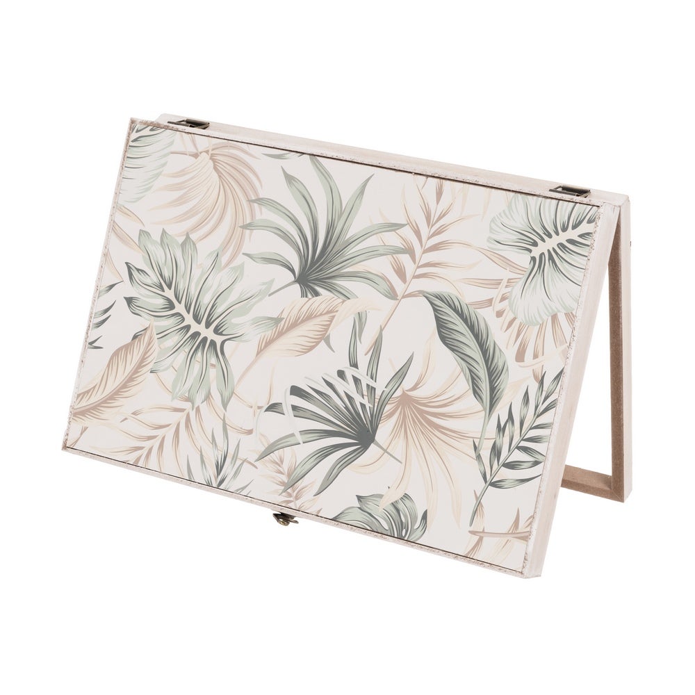 Tapa contador Hojas Tropicales de madera de 46x31 cm