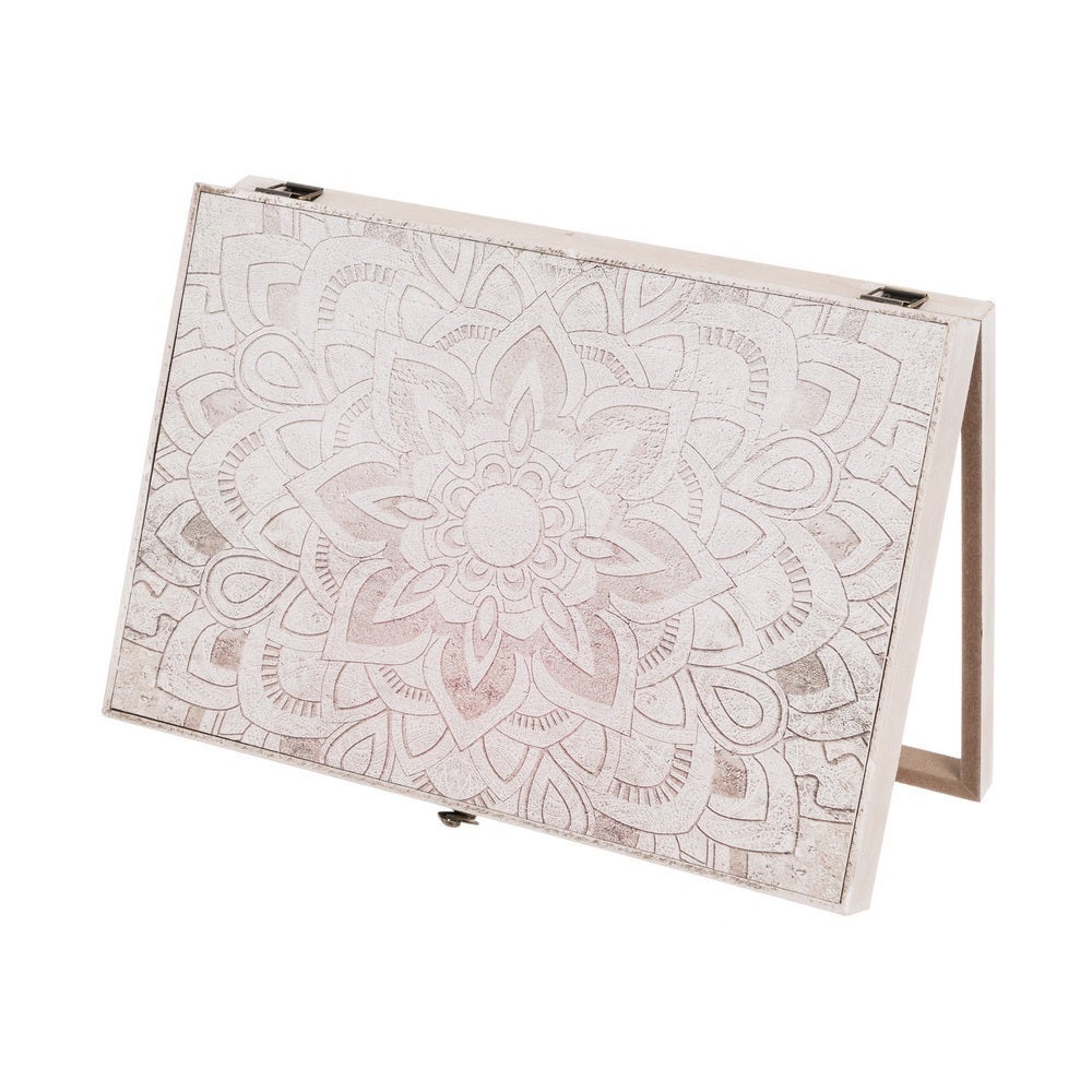 Tapa contador Mandala Beige de madera
