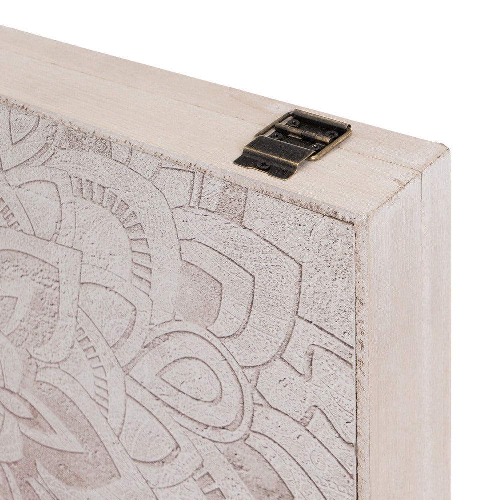 Tapa contador Mandala Beige de madera