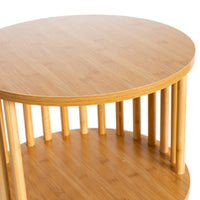 Mesita auxiliar de bambú natural