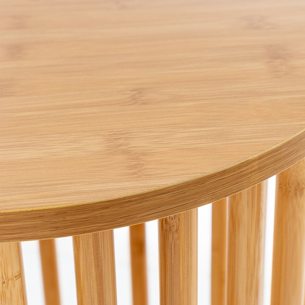 Mesita auxiliar de bambú natural