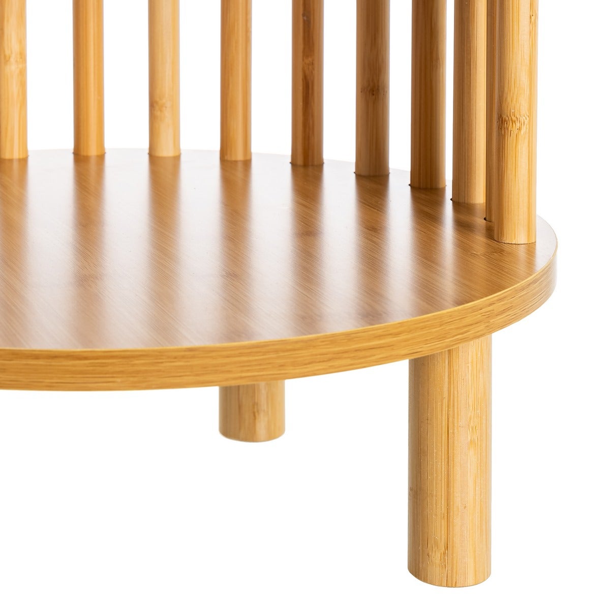 Mesita auxiliar de bambú natural