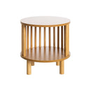 Mesita auxiliar de bambú natural