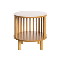 Mesita auxiliar de bambú natural