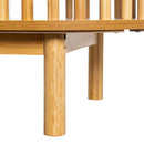 Mesa de centro de bambú natural ovalado