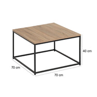 Mesa de centro de madera negro y natural