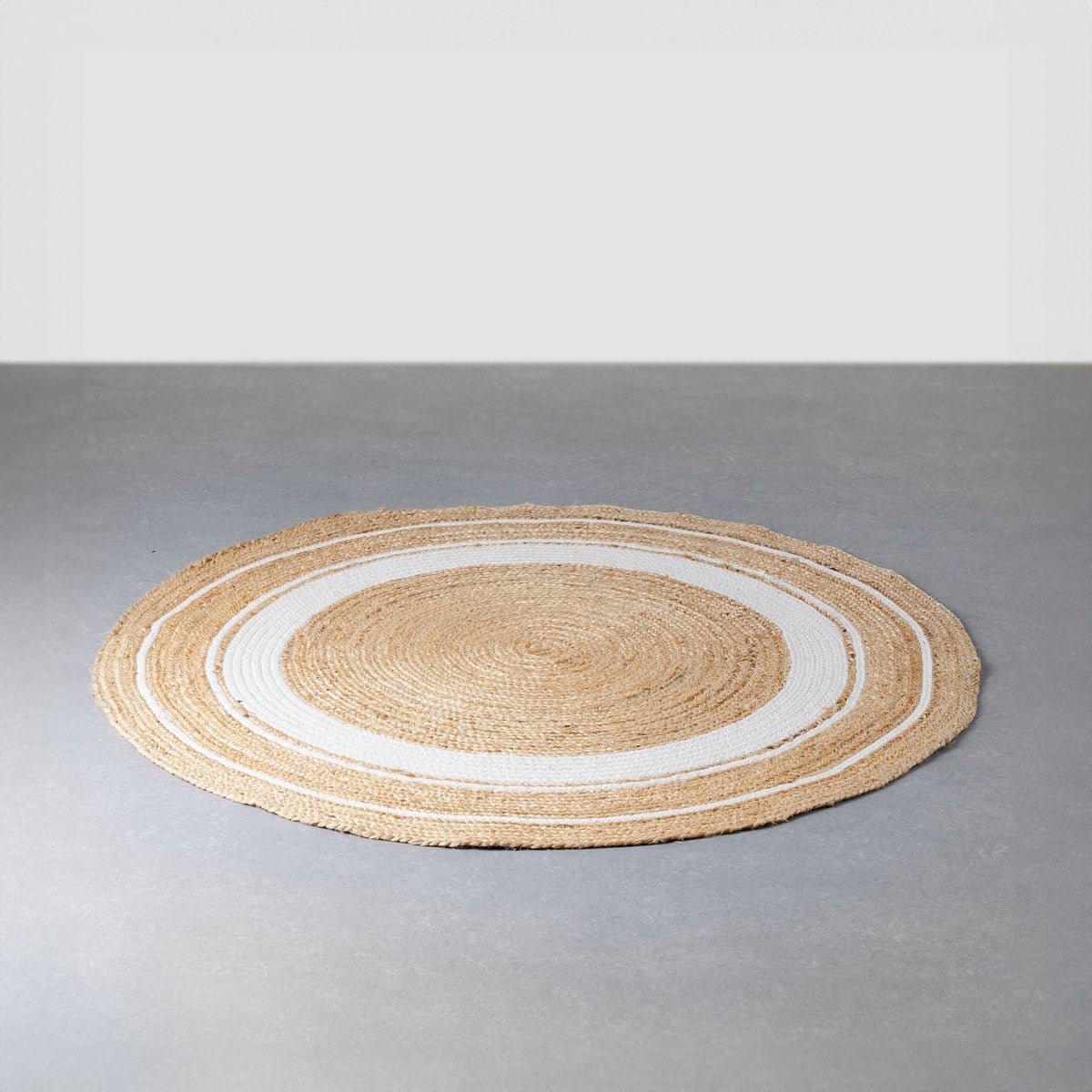 Alfombra redonda de yute natural de 90cm