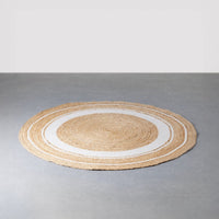 Alfombra redonda de yute natural de 90cm