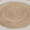 Alfombra redonda de yute natural de 90cm