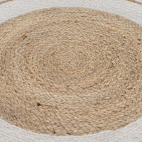Alfombra redonda de yute natural de 90cm