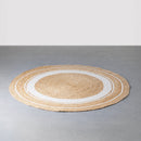 Alfombra redonda de yute natural de 100cm