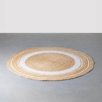 Alfombra redonda de yute natural de 100cm