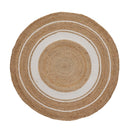 Alfombra redonda de yute natural de 100cm