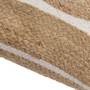 Alfombra de yute de 120 cm blanco y natural
