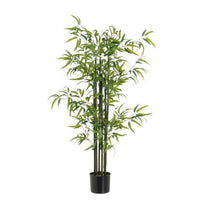 Planta artificial de bambú verde en maceta plástico 120 cm