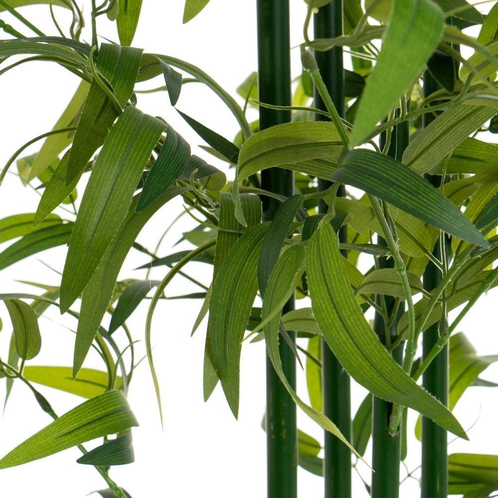 Planta artificial de bambú verde en maceta plástico 147 cm