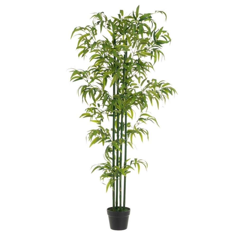 Planta artificial de bambú verde en maceta plástico 147 cm