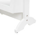 Joyero blanco de madera con espejo