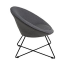 Sillón circular gris oscuro
