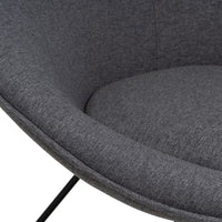 Sillón circular gris oscuro