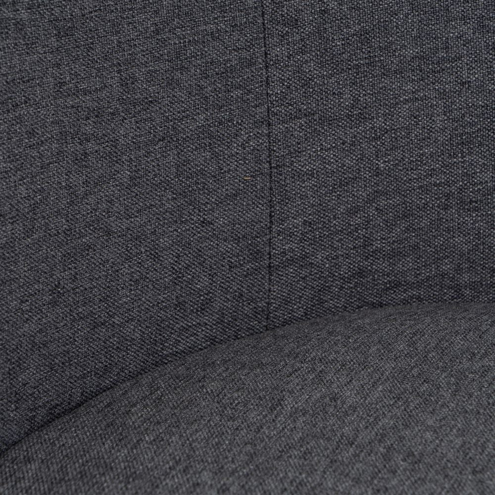 Sillón circular gris oscuro