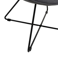 Sillón circular gris oscuro