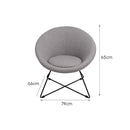 Sillón circular gris oscuro