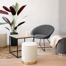 Sillón circular gris oscuro