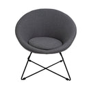 Sillón circular gris oscuro