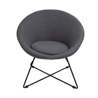 Sillón circular gris oscuro