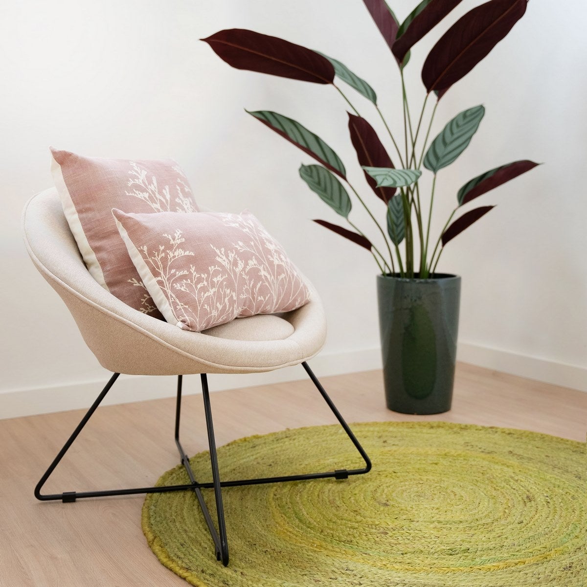 Sillón circular beige