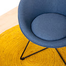 Sillón circular azul marino