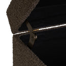 Set de 3 baúles tapizados en color marrón y blanco