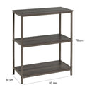 Estantería gris con 3 baldas