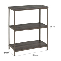 Estantería gris con 3 baldas