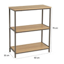 Estantería natural con 3 baldas