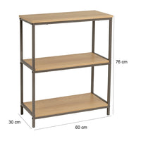 Estantería natural con 3 baldas