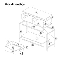 Consola Urban Moka con 2 cajones