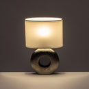 Lámpara de mesa plateada