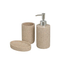 Set de baño de resina beige