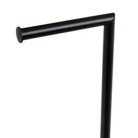 Portarrollos con escobillero de metal negro y bambú