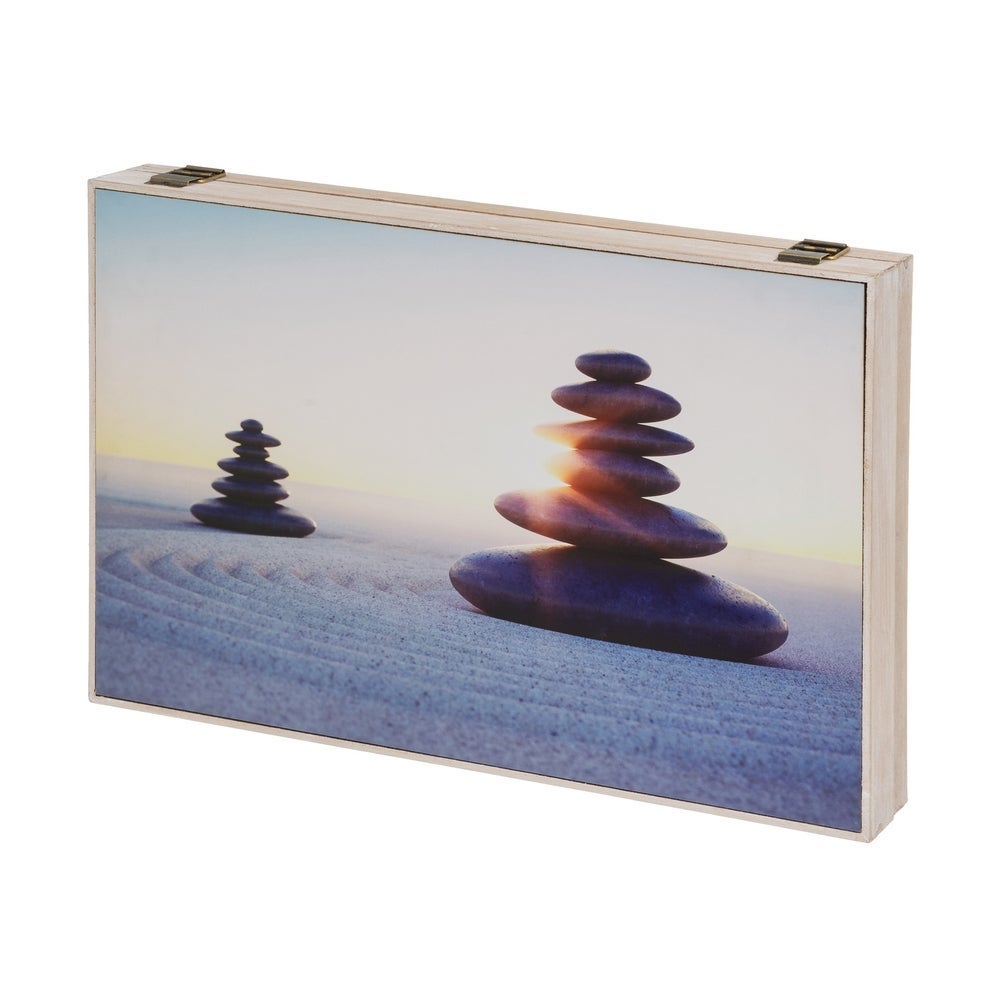 Tapa contador Piedras de madera de 46x31 cm