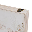 Tapa contador Hojas Beige de madera de 46x31 cm