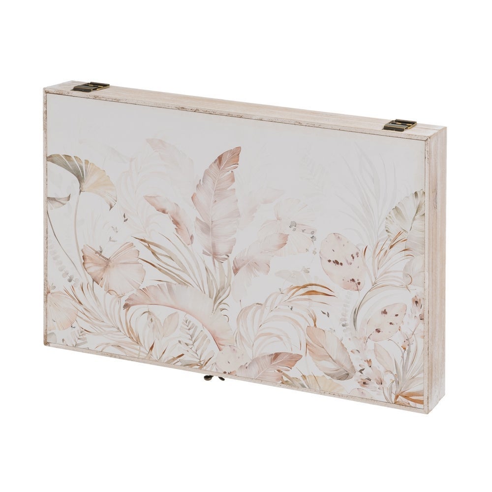 Tapa contador Hojas Beige de madera