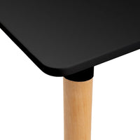 Mesa de cocina negra de 120cm