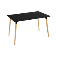 Mesa de cocina negra de 120cm