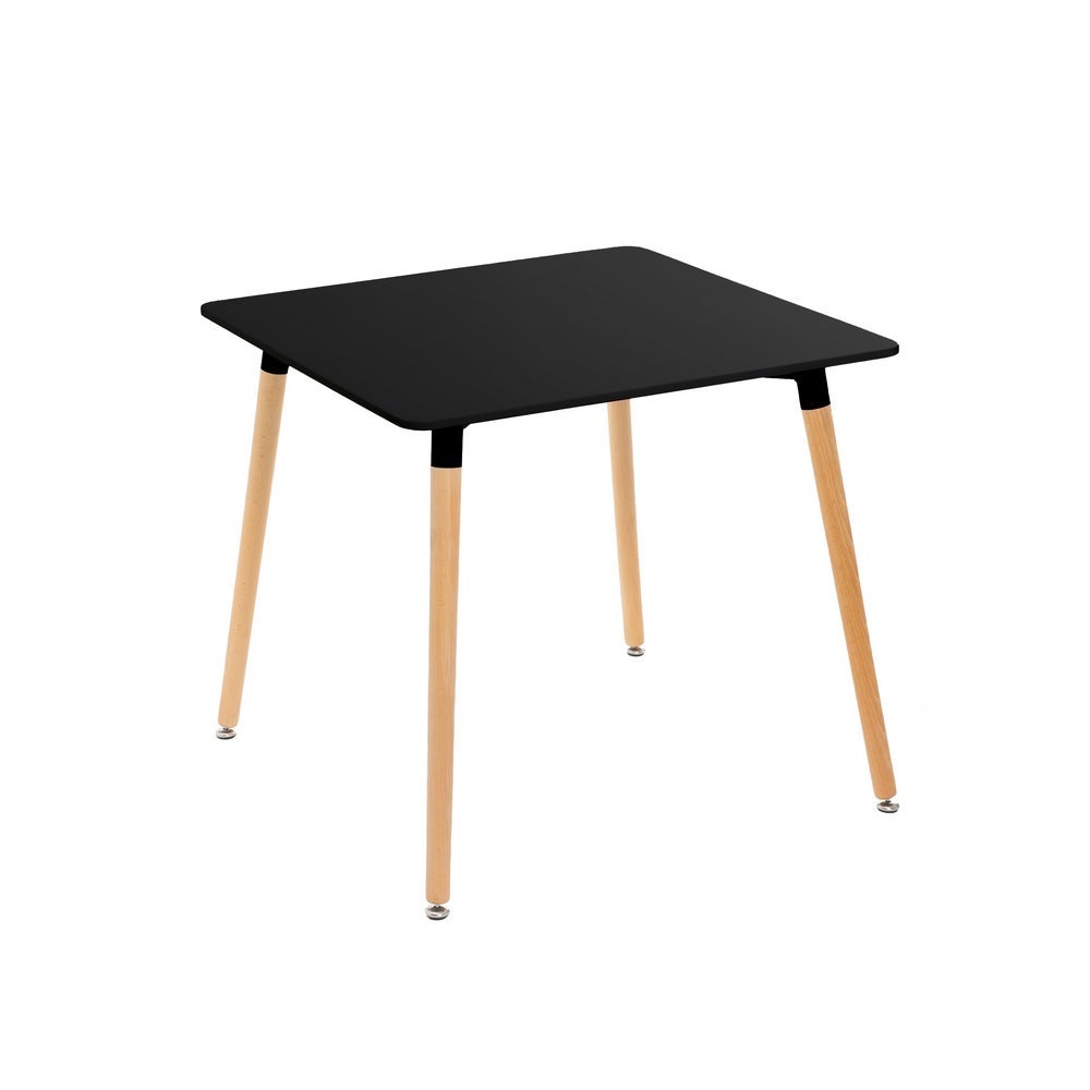 Mesa de cocina negra de 80cm