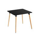 Mesa de cocina negra de 80cm