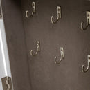 Caja de llaves de madera blanca con marco de fotos