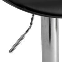 Taburete giratorio con respaldo negro de 104 cm